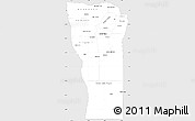 Silver Style Simple Map of San Luis, single color outside