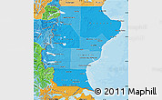 Political Shades Map of Santa Cruz