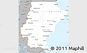 Gray Simple Map of Santa Cruz