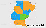 Political Simple Map of Santa Cruz, cropped outside