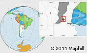 Political Location Map of Rosario, highlighted country, highlighted parent region