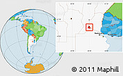 Political Location Map of Rosario, highlighted country