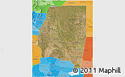 Satellite 3D Map of Santiago del Estero, political shades outside