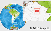 Physical Location Map of Alberdi, highlighted country