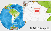 Physical Location Map of Alberdi, highlighted country