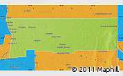 Physical Map of Alberdi, political outside