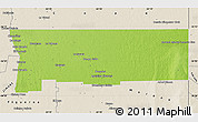 Physical Map of Alberdi, shaded relief outside