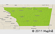 Physical 3D Map of General Taboada, shaded relief outside