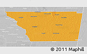 Political 3D Map of General Taboada, lighten, desaturated