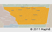 Political 3D Map of General Taboada, lighten, semi-desaturated