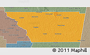 Political 3D Map of General Taboada, semi-desaturated