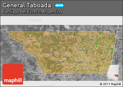Satellite 3D Map of General Taboada, desaturated