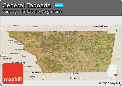 Satellite 3D Map of General Taboada, shaded relief outside