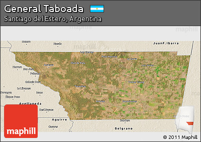 Satellite 3D Map of General Taboada, shaded relief outside
