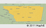 Savanna Style 3D Map of General Taboada
