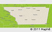 Shaded Relief 3D Map of General Taboada, physical outside