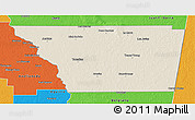 Shaded Relief 3D Map of General Taboada, political outside