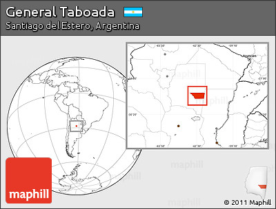 Blank Location Map of General Taboada