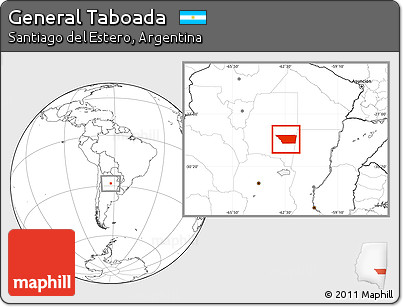 Blank Location Map of General Taboada