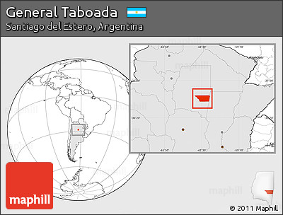 Blank Location Map of General Taboada, highlighted country