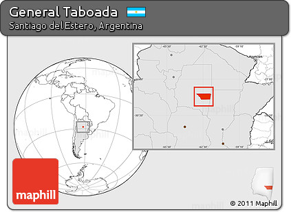 Blank Location Map of General Taboada, highlighted country