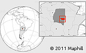 Blank Location Map of General Taboada, highlighted country, highlighted parent region
