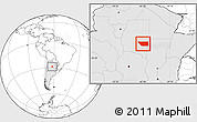Blank Location Map of General Taboada, highlighted country
