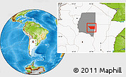 Physical Location Map of General Taboada, highlighted country, highlighted parent region