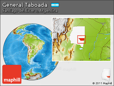 Physical Location Map of General Taboada, highlighted parent region