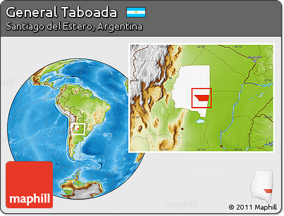 Physical Location Map of General Taboada, highlighted parent region