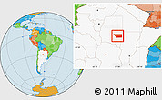 Political Location Map of General Taboada, highlighted country