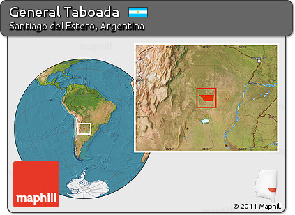 Satellite Location Map of General Taboada