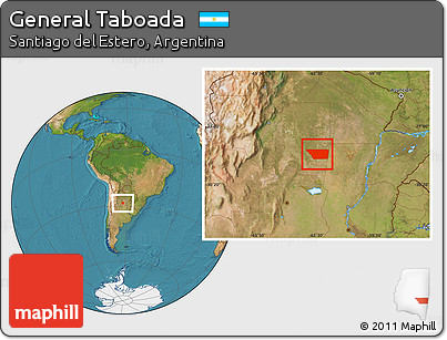 Satellite Location Map of General Taboada