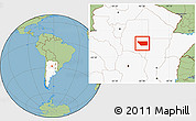 Savanna Style Location Map of General Taboada, highlighted country