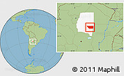 Savanna Style Location Map of General Taboada, highlighted parent region