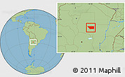 Savanna Style Location Map of General Taboada