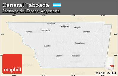 Classic Style Map of General Taboada, single color outside