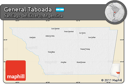 Classic Style Map of General Taboada, single color outside