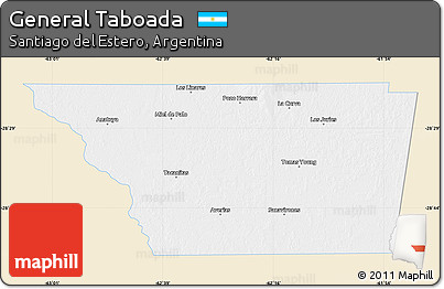 Classic Style Map of General Taboada, single color outside