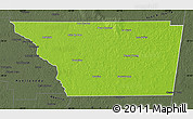 Physical Map of General Taboada, darken, semi-desaturated