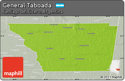 Physical Map of General Taboada, lighten, semi-desaturated