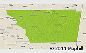 Physical Map of General Taboada, shaded relief outside