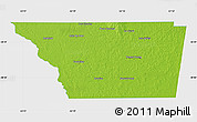 Physical Map of General Taboada, single color outside