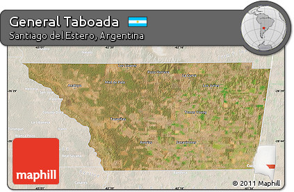 Satellite Map of General Taboada, lighten