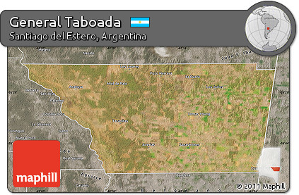 Satellite Map of General Taboada, semi-desaturated