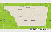 Shaded Relief Map of General Taboada, physical outside