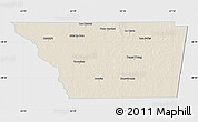 Shaded Relief Map of General Taboada, single color outside