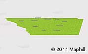 Physical Panoramic Map of General Taboada, cropped outside