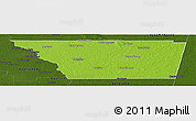 Physical Panoramic Map of General Taboada, darken