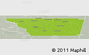 Physical Panoramic Map of General Taboada, lighten, semi-desaturated